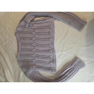 Aeropostale Lavender Cropped Knit Sweater XS